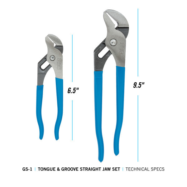 Channellock 2pc Tongue & Groove Pliers Set - Ridge Toolbox