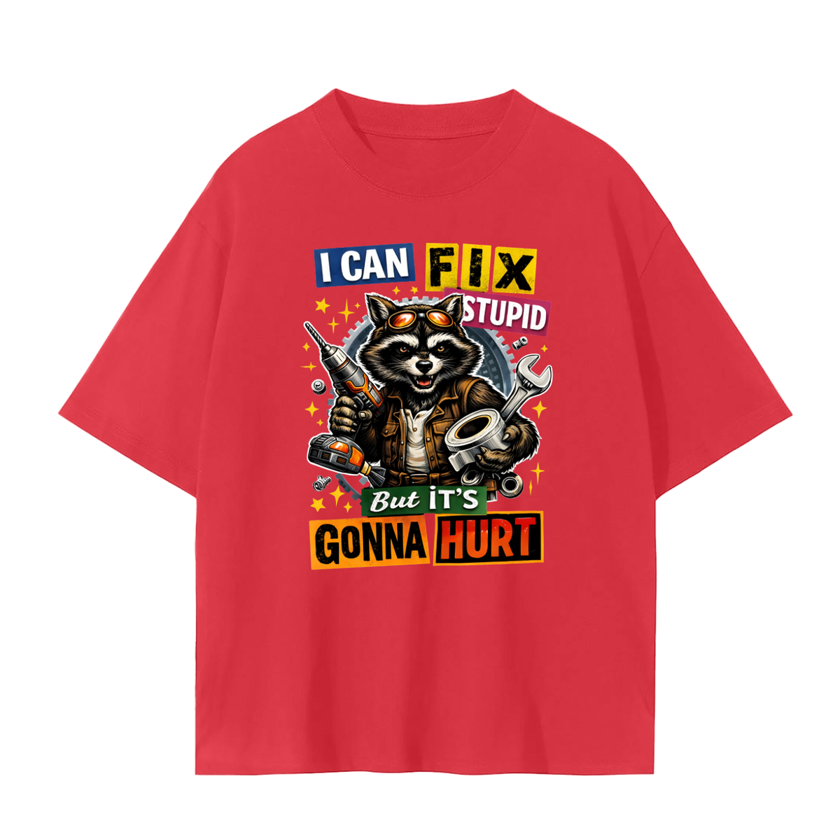 RTB,tshirt,mechanic,tee,raccoon