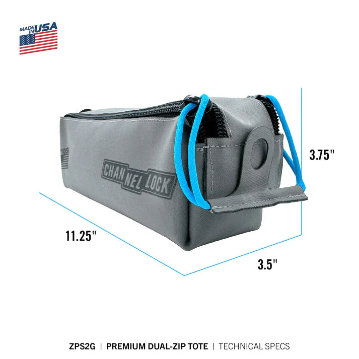Channellock Premium Dual Zip Pouch with LASERLOCK Fabric™ - Ridge Toolbox