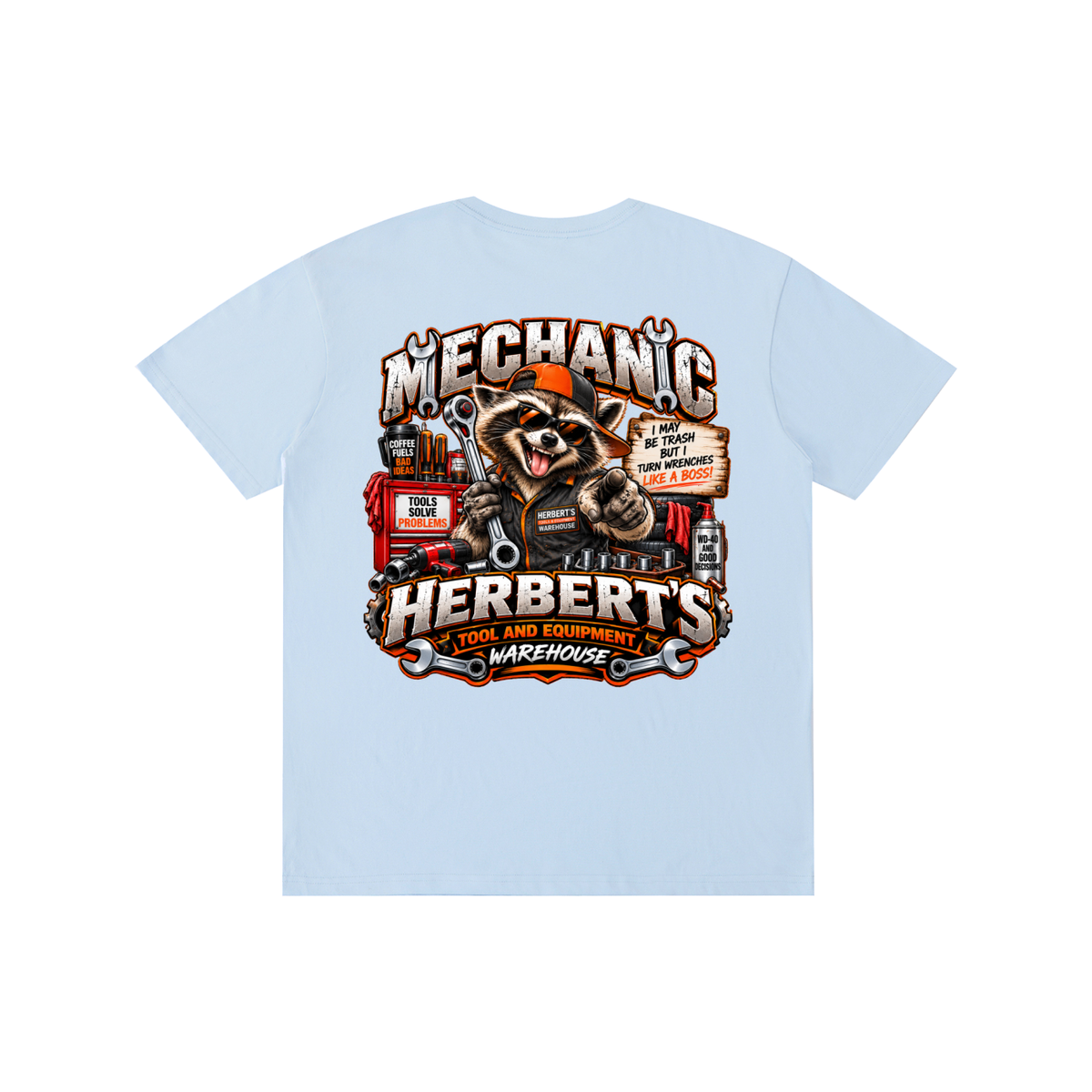 Ricky Raccoon Mechanic Tee - Herbert's Tool & Equipment