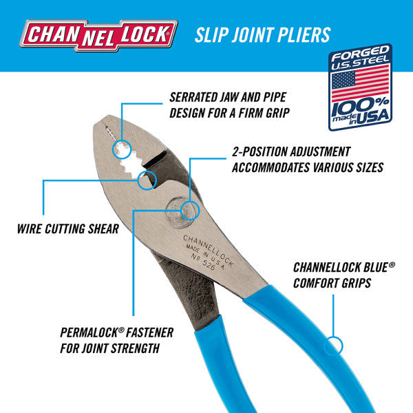 Channellock 6-Inch Slip Joint Pliers: Durability Meets Versatility