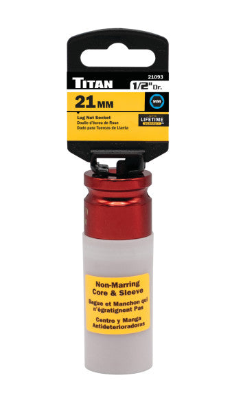 21 mm 1/2 in. Drive Non-Marring Lug Nut Socket (21093) - Ridge Toolbox