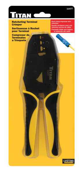 TITAN Tools - Ratcheting Wire Terminal Crimper (11477) - Ridge Toolbox