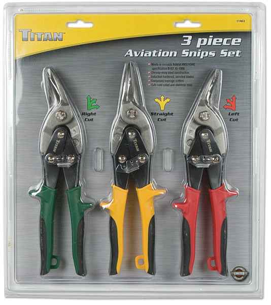 TITAN Tools - 3 pc. Aviation Snip Set (11463) - Ridge Toolbox