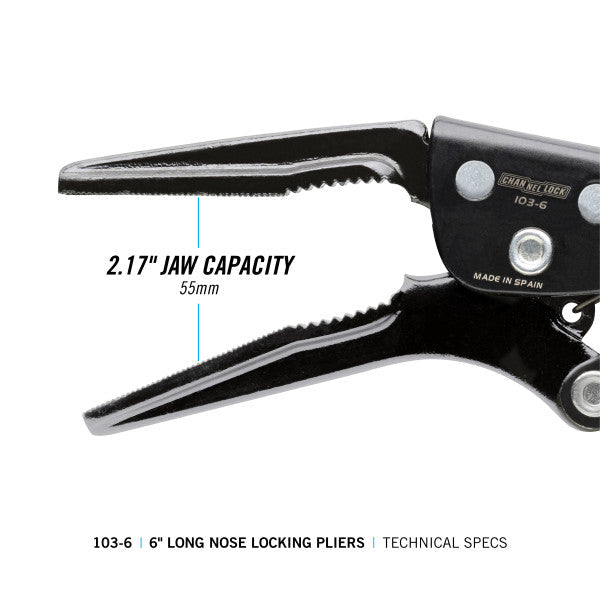 Channellock 6-Inch Combination Long Nose Locking Pliers
