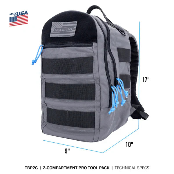 Channellock PRO Double-Compartment Tool Backpack w/ Modular AIMS™ System - Ridge Toolbox