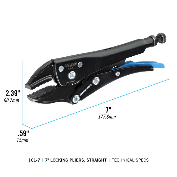 Channellock 7-Inch Straight Jaw Locking Pliers for Ultimate Grip