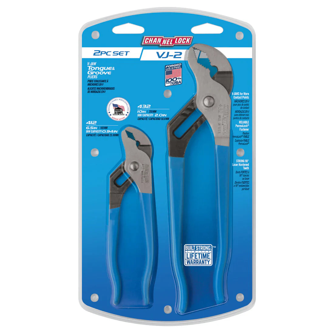 Channellock V-Jaw Tongue & Groove Pliers Set - Ridge Toolbox
