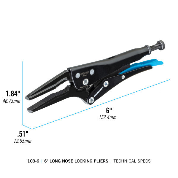 Channellock 6-Inch Combination Long Nose Locking Pliers