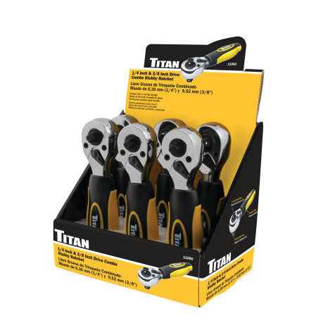 1/4 in. and 3/8 in. Drive Dual Head Stubby Ratchet (11050) - Ridge Toolbox