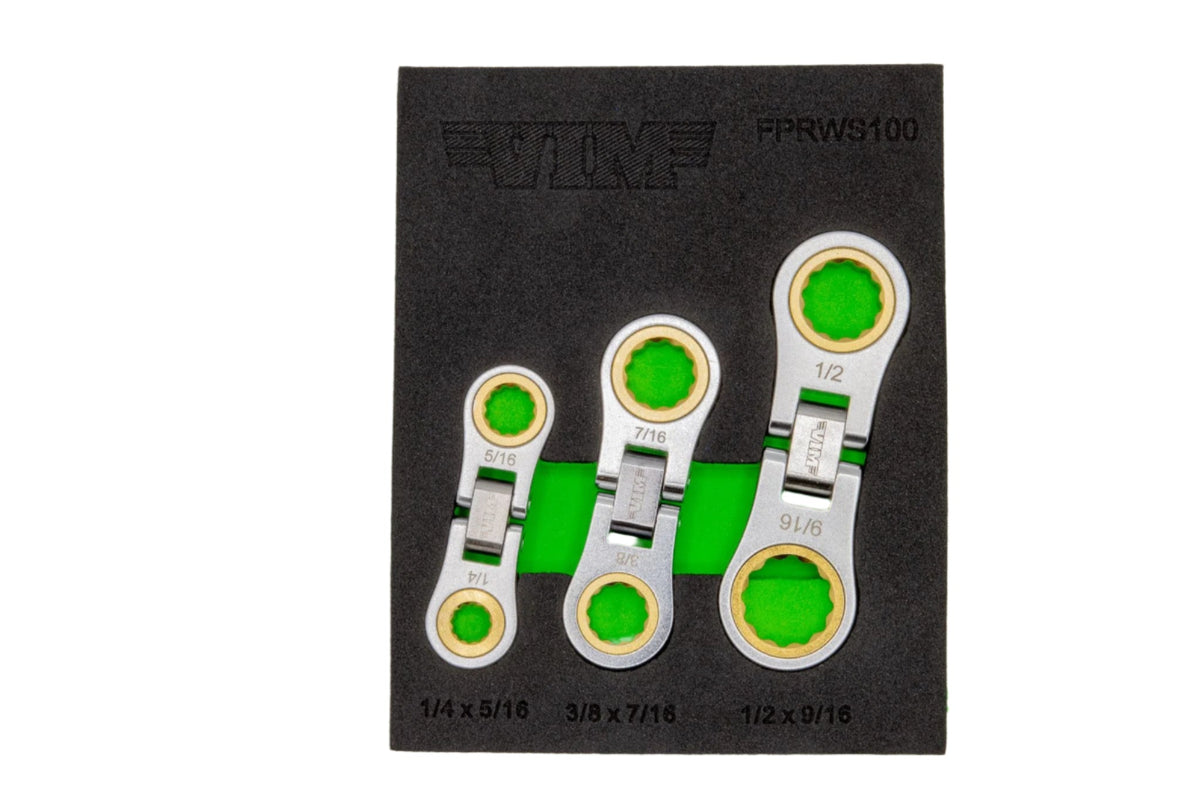 Vim Tools - 3 Pc. Flex Palm Ratchet - Sae