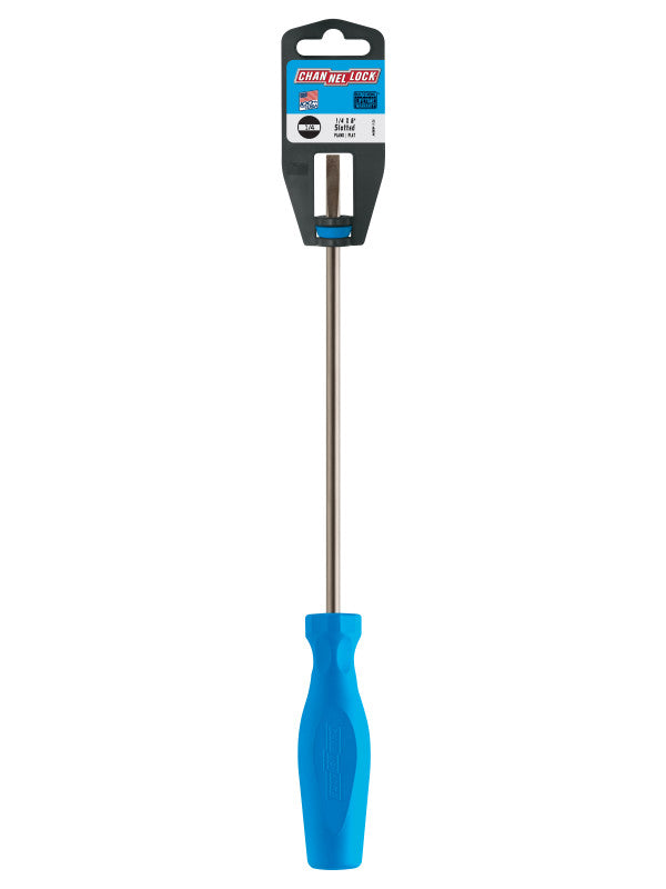 Channellock Slotted 1/4 x 8-inch Professional Screwdriver - Ridge Toolbox