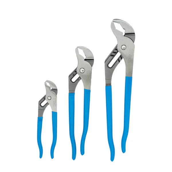 Channellock 3pc V-Jaw Tongue & Groove Pliers Set - Ridge Toolbox