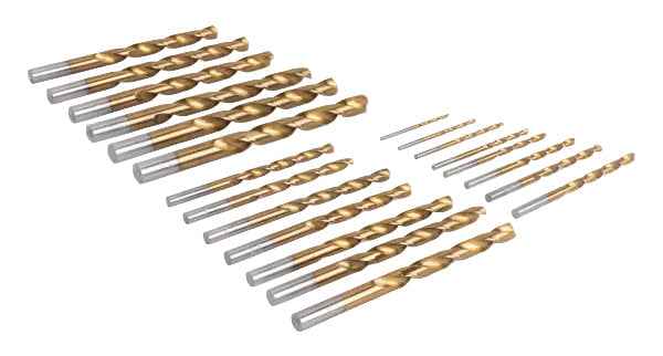 22 pc. Titanium Coated Drill Bit Set (11006) - Ridge Toolbox
