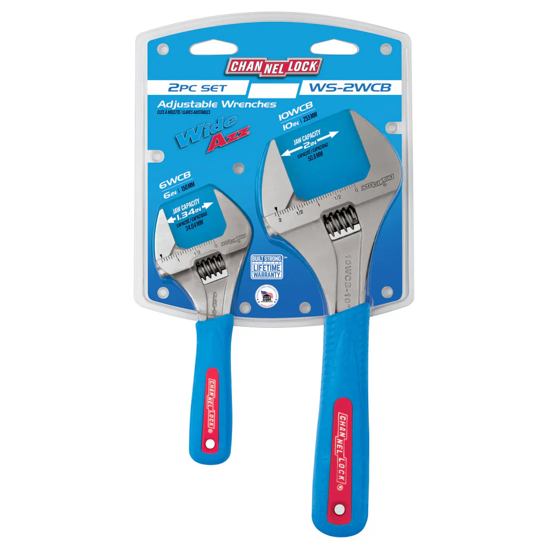 Channellock 2pc Adjustable Wrench Set - Ridge Toolbox