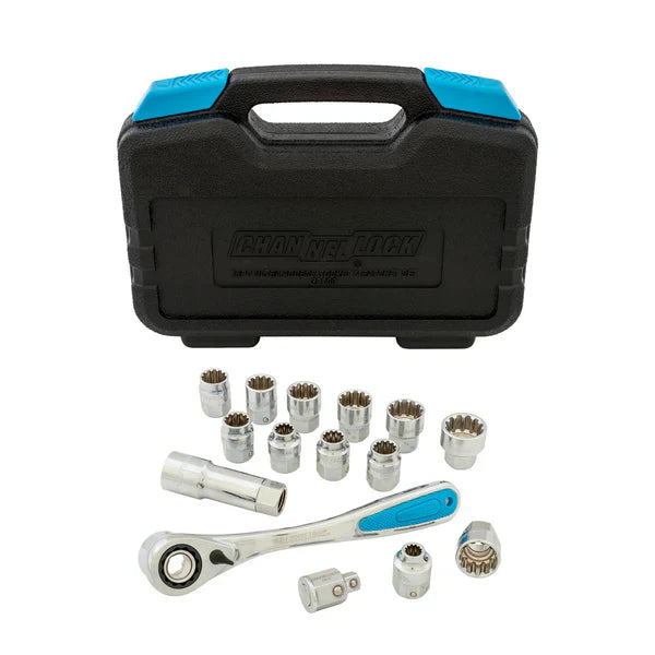 Channellock 16pc Pass-Thru Uni-Fit Socket Set for Ultimate Versatility