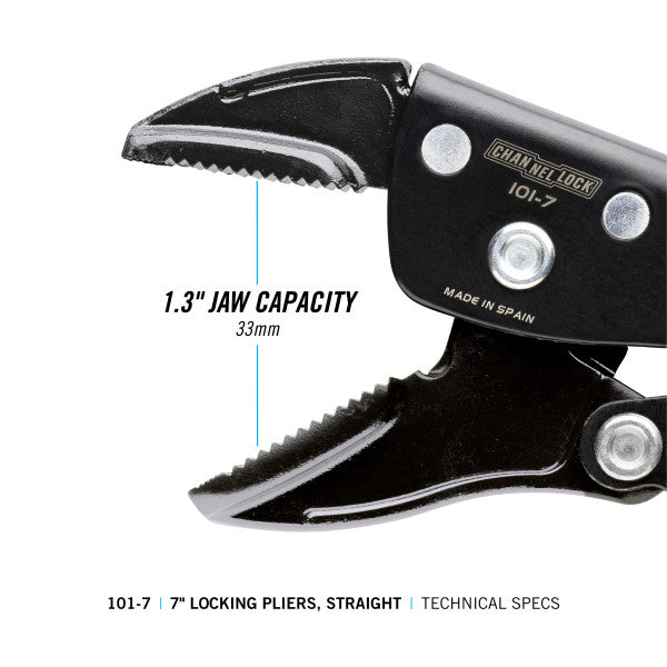 Channellock 7-Inch Straight Jaw Locking Pliers for Ultimate Grip