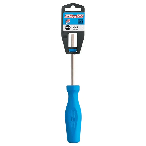 Channellock Slotted 1/4 x 4-inch Professional Screwdriver - Ridge Toolbox