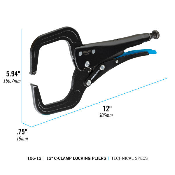 Channellock 12-Inch C-Clamp Locking Pliers
