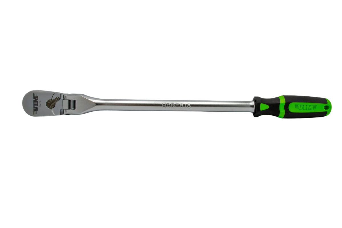 VIM Tools - 1/2" DR 18" HEAVY DUTY 90T FLEX HEAD RATCHET