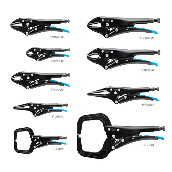 Channellock 9PC Locking Pliers Set W/Tray - Ridge Toolbox
