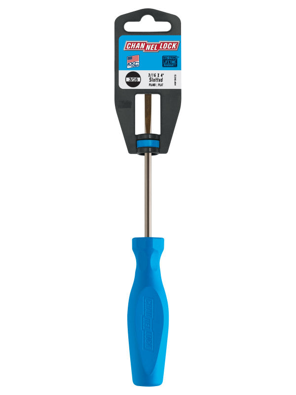 Channellock Slotted 3/16 x 4-inch Professional Screwdriver - Ridge Toolbox