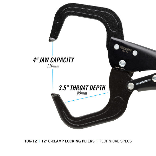 Channellock 12-Inch C-Clamp Locking Pliers