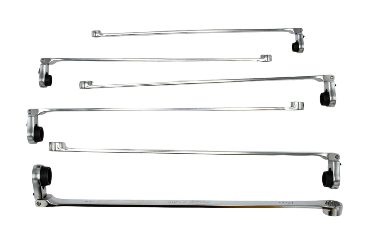 Vim Tools - 6 Pc. Deep Spline Ratcheting Flex Head Xl Wrench Set