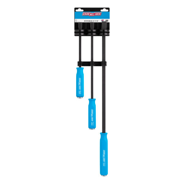 Channellock 3pc Professional Pry Bar Set w/ 12, 17, and 25-inch Pry Bars - Ridge Toolbox