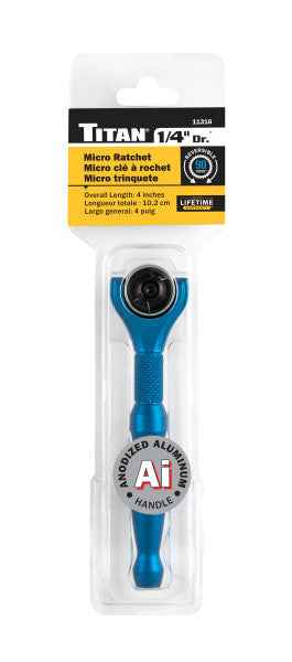 1/4 in. Drive Aluminum Swivel Head Micro Ratchet (11316) - Ridge Toolbox