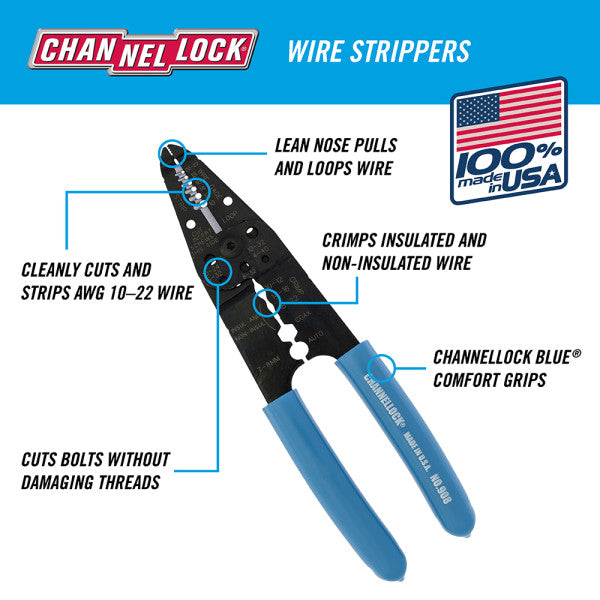 Channellock 8-Inch Wire Stripper