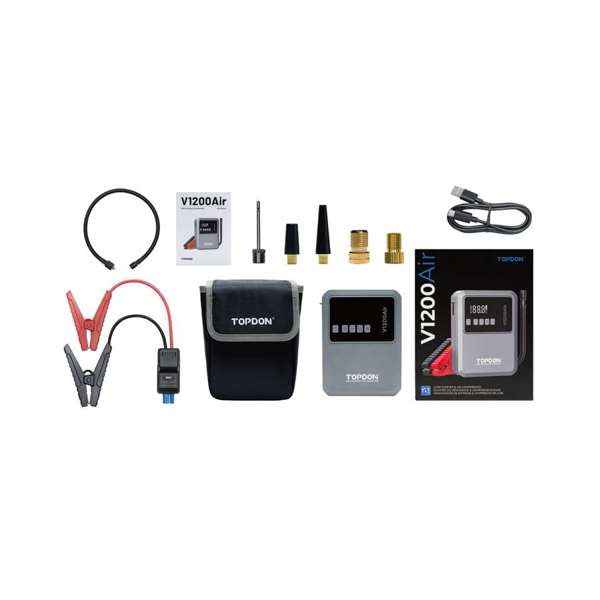 TOPDON 2-in-1 1200 Peak Amp Jump Starter & Tire Inflator - Ridge Toolbox