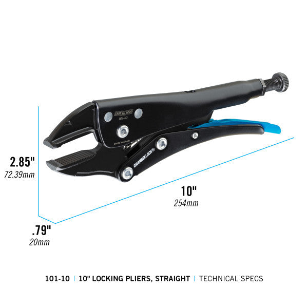 Channellock 10-Inch Straight Jaw Locking Pliers – Reliable Grip for Every Task