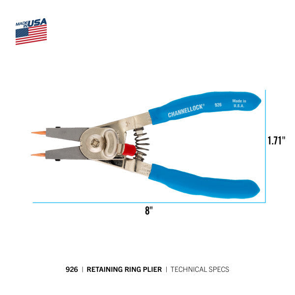 Channellock 6-Inch Convertible Retaining Ring Pliers