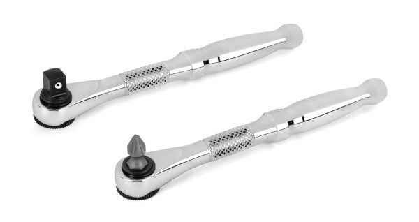 2 pc. 1/4 in. Drive Micro Ratchet and Ratcheting Bit Driver Set (11335) - Ridge Toolbox