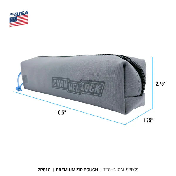 Channellock Premium Single Zip Pouch with LASERLOCK Fabric™ and 6/12™ Compatible - Ridge Toolbox